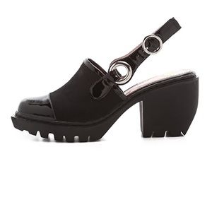 Opening ceremony grunge slingback pumps